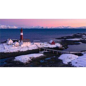 Norway Tranoy Lighthouse Aerial - 8x12" - Color Photograph